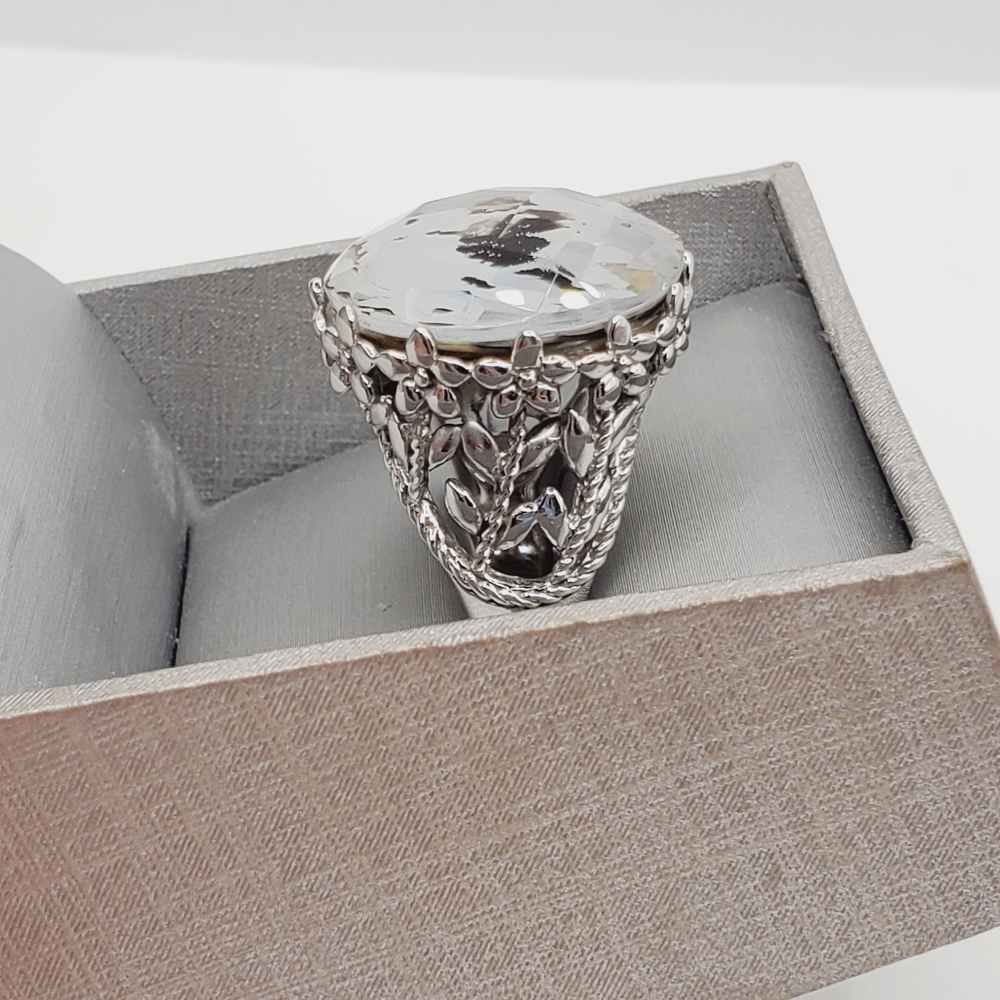 Silver Abalone Shell Ring - Picture 3 of 11